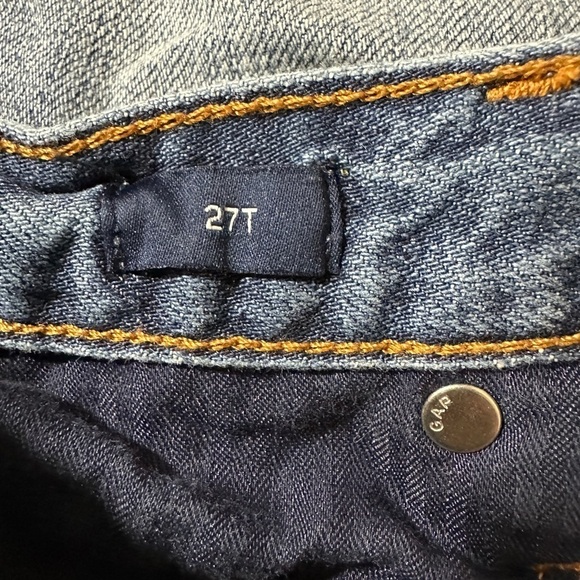 GAP distressed raw hem denim jean skirt, sz 27‎ - Picture 4 of 6